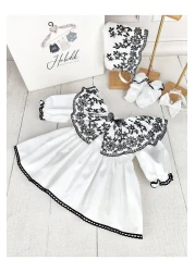 Hobidik طقم ملابس للأطفال الرضع باللون الأبيض والأسود