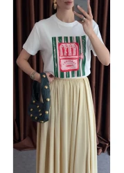 HAZELANNA تيشيرت سردين وايلد وايت