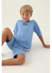U.S. Polo Assn. بدلة برمودا للأولاد مرخصة من US Polo Assn Baseciz Indigo