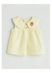 LC Waikiki Strawberry Embroidered Baby Girl Blouse and Shorts 2-Piece