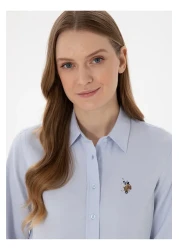 U.S. Polo Assn. U.S. Polo Assn. Slim Fit Shirt Collar Light Indigo Women's Shirt Woxcolor025Y