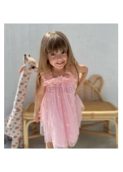 KETBaby Girl's Daisy Embroidered Strap Dress