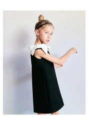 Daisy Dolly Girl's Side Zipper Lined Cotton Fabric Dress