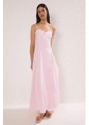  Collection Pink Waist Opening Woven Maxi Dress Twoss25El00870