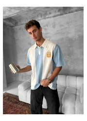 Sentinel Argentina New Season Embroidered Polo Collar Premium T-Shirt
