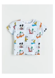 LC Waikiki Minnie Mouse Printed Baby Boy T-Shirt and Shorts 2-Piece