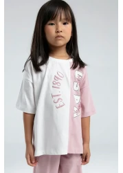 U.S. Polo Assn. بدلة برمودا وردية للبنات