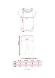 Minipodyum Baby Girl Bodysuit Knitted Muslin Bandana Summer Set of 3