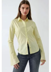 Hiccup قميص بأكمام طويلة وقصة ضيقة