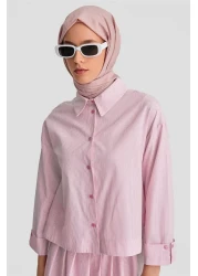 Armine طقم طيات مخططة باللون الوردي - 24k6851