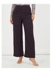 Styli بنطلون واسع الساق بخصر مرتفع