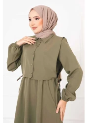 EBRUTESETTÜR بدلة فستان حجاب مع بوليرو