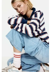 H&M بنطلون جينز برباط