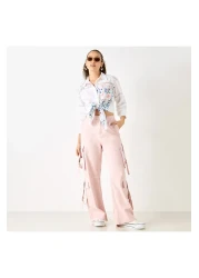 Lee Cooper قميص بتفاصيل من الدانتيل وأكمام طويلة