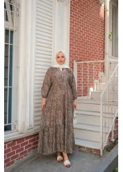 LOCCO Women's Ethnic Pattern Dress Green