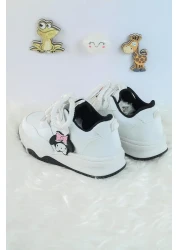 Moda Lime حذاء رياضي للأطفال للجنسين بتصميم خاص من Kuromi برباط وشريط فيلكرو