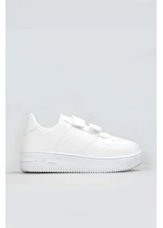 Beınsteps حذاء رياضي Air Sole مريح للتنفس باللون الأبيض والأبيض للأطفال Air V2