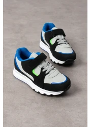 lord's ayakkabı Children's Black Green Anatomical Sole Sports Shoes