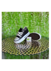 elma bebe Unisex Girls Boys Baby Kids Short Lace-Up Canvas Linen Sneaker Sneakers