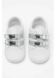mia mia Sparkly First Step Shoes for Baby Girl - Non-Slip Sole Size 20-21