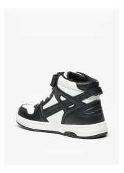 Duchini Mister Duchini Boys' Panelled Sneakers with Hook and Loop Closure