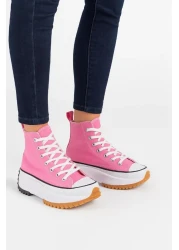 MARKABONİ حذاء رياضي نسائي للفتيات الصغيرات باللون الوردي من قماش Run Star