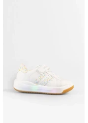 Vicco Pukky Lighted Baby Girl White Sneaker