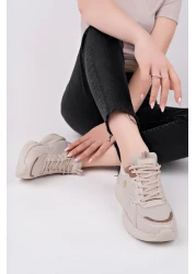 Moda Kadıköy Women Beige Orthopedic Sneaker Shoes