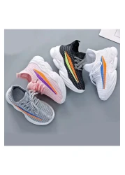Muchmy Kids Sneakers Sports Running Breathable Knit Athletic Sneakers