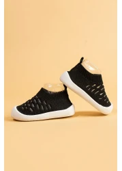 Mumenim Hobyo Boys & Baby Flexible, Non-Slip Orthopedic Sole Black First Step Shoes