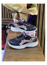 homiro Girl's Orthopedic Sports Shoes-Navy-Fuchsia