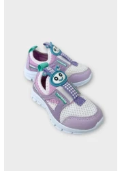 Liger Children's Airfile Light Sole Nursery Home School Baby Sneakers White - Lila