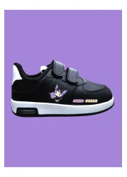 LİASSHOES Black Lighted Sneakers - Size 31-35 Kuromici Printed Children's Shoes