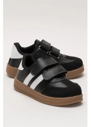 Liger Unisex Velcro Comfortable Lightweight Children's Sports Shoes Black