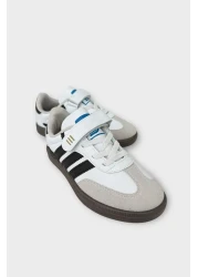 Liger Unisex Velcro Laced Children's Sports Shoes White - Black