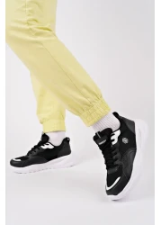 Moda Kadıköy Women's Black White Orthopedic Sneaker Shoes