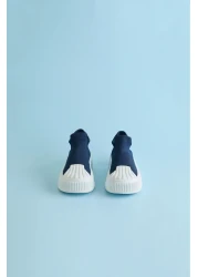 Katia & Bony Navy Blue-White Children's Back to School Sock Shoes