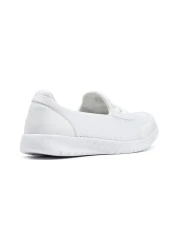 NHA White Women's Children's Slip-On Easy-To-Wear Daily Walking Ballerina Shoes