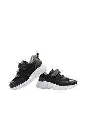 kids A more Apollon Leather and Air Mesh Detailed Ultra Light Boy's Sports Shoes Black