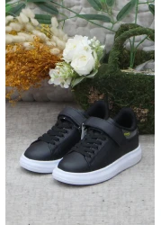 MP 242 3317 Model Girls' Shoes - Black and White, Comfortable Lightweight