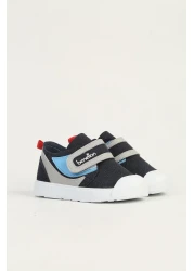 Benetton Navy Blue Gray Kids Sneakers Bn-1403