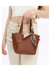 torime حقيبة يد وكتف نسائية من الجلد الناعم مع وشاح