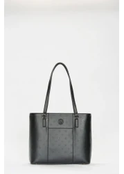 Pierre Cardin حقيبة كتف نسائية بطباعة سوداء 05PO22Y1572