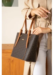 Just Polo حقيبة يد وكتف نسائية من الدرجة الأولى باللون البني للموسم الجديد الحجم: الارتفاع: 25 العرض: 35 سم