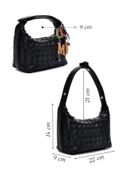 Derimod Women's Black Accessory Knitted Mini Shoulder Bag 25Sbd292329