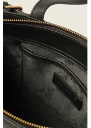 Ted Baker Black Plain Leather Shopping Bag with Inner Wallet 9045
