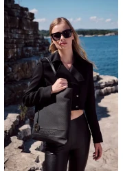 U.S. Polo Assn. حقيبة كتف نسائية باللون الأسود - Us8220 Online Exclusiv