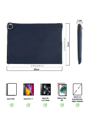 Pamusan حقيبة آيباد باللون الأزرق الداكن (30 × 21 سم) مبطنة