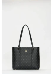 Pierre Cardin Black Monogram Women's Shoulder Bag 05PO22Y1572