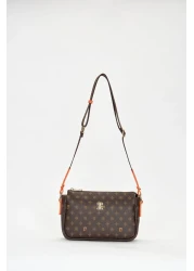 Pierre Cardin Brown Monogram Women's Shoulder Bag 05PO22Y1539